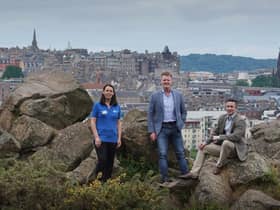 Seonaid Mason of RSPB, and Marshall Dallas and Aaron McKeen of the EICC. Picture: Stewart Attwood