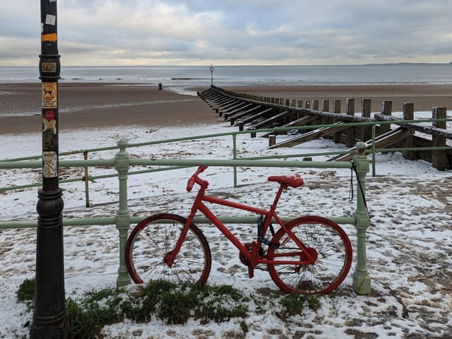 Kirsten Henton took this photo of snow at Portobello beach