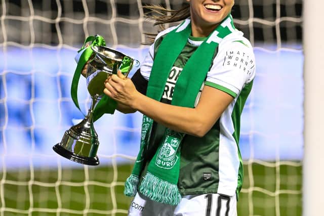 Shannon McGregor helped Hibs win the first-ever edition of the Capital Cup earlier in the season. Credit: Malcolm Mackenzie