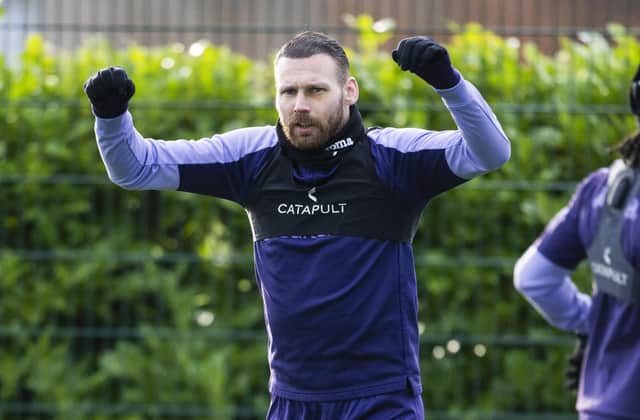 Martin Boyle during a Hibernian training session at the Hibernian Training Centre, on December 08, 2023. (Photo by Paul Devlin / SNS Group)