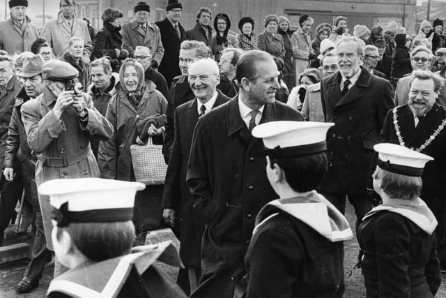 Prince Philip was back to see HMS Warrior in May 1980. Were you in the picture?