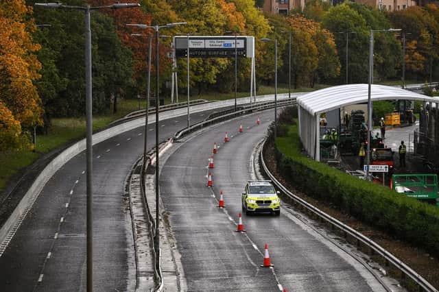 The Clydeside Expressway has been closed to traffic.