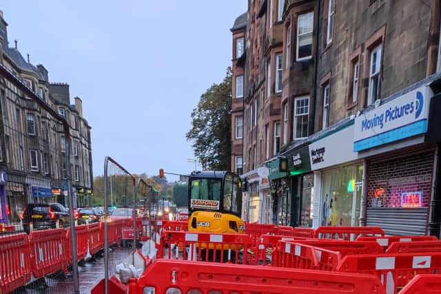 The barriers in front of the Roseburn shops has put customers off and resulted in lost trade for local businesses.