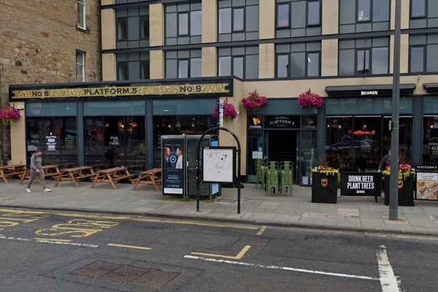 Just a few steps away from Haymarket Station is Platform 5. The pub, which serves up a wide range of ales and spirits, as well as a huge food selection, has 4 stars on Google