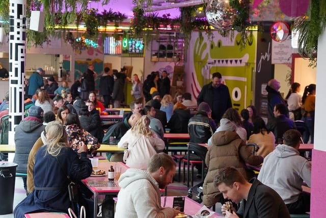 The street food market seats over 500 across their inside hall and heated outside pavement.