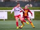 Alana Marshall was unable to replicate her goal from last week as her side saw out a goalless draw with Motherwell. Picture: Malcolm Mackenzie