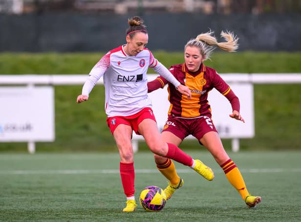 Alana Marshall was unable to replicate her goal from last week as her side saw out a goalless draw with Motherwell. Picture: Malcolm Mackenzie