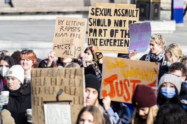 University of Edinburgh: Hundreds of students protest university's response to rape and sexual assault. (Picture credit: Lisa Ferguson)