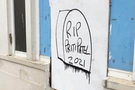 The graffiti has appeared on Portobello High Street.