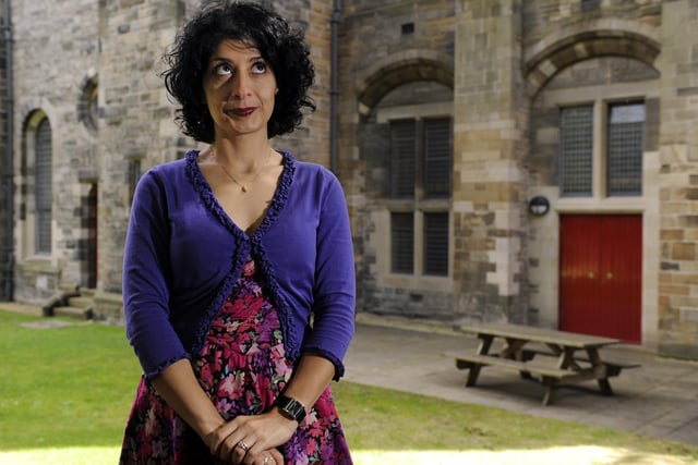 Writer and comedian Shappi Khorsandi in the churchyard behind the Mansfield Traquair off Broughton Street during her Fringe run in 2008.