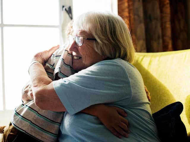 The new rules could allow grandparents to visit and even hug their grandchildren for the first time since lockdown (Photo: Shutterstock)