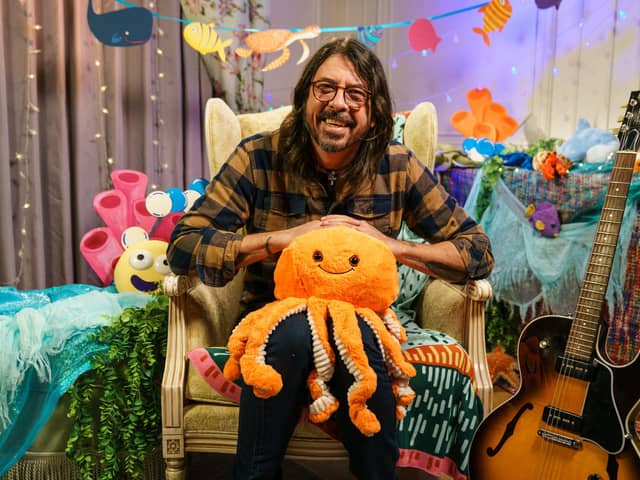 Foo Fighters' frontman Dave Grohl as he reads a CBeebies Bedtime Story based on the lyrics of the world famous Beatles song, Octopus's Garden.