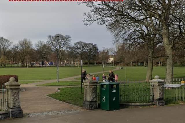A schoolboy was targeted while walking through Edinburgh's Victoria Park