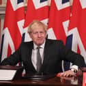 Prime Minister Boris Johnson at 10 Downing Street, Westminster.