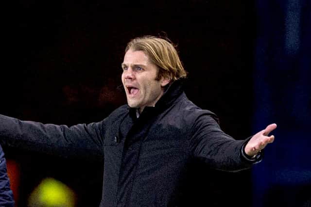 Hearts manager Robbie Neilson at Ibrox.