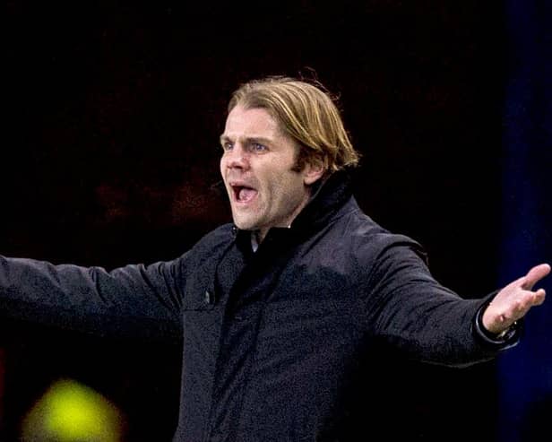 Hearts manager Robbie Neilson at Ibrox.