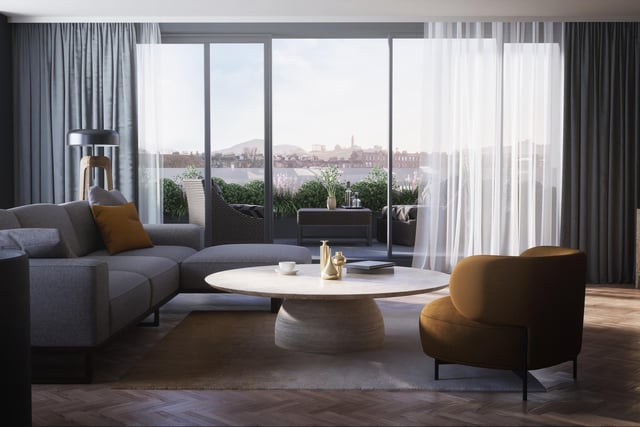 Apartments in upper floors at the Canonmills apartments– including the penthouse properties – will have views stretching across the historic Edinburgh skyline as far as the iconic Calton Hill, Arthurs Seat, Edinburgh Castle, and beyond.