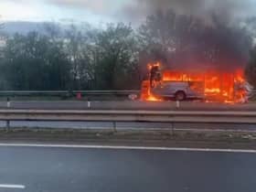 Firefighters were called to a van blaze on the A720 Edinburgh City Bypass. (Photo credit: Michal Kobuz)