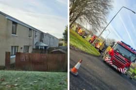 Four fire engines rushed to the the fire in Granby Avenue, Howden, Livingston.