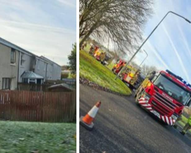 Four fire engines rushed to the the fire in Granby Avenue, Howden, Livingston.
