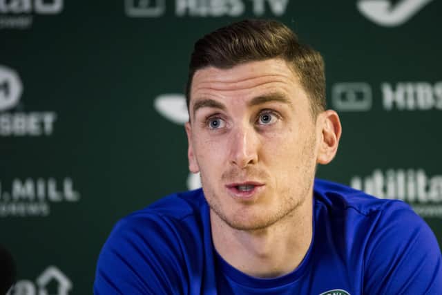 Paul Hanlon is up to fifth on the list of Hibs club record appearances and says he still has a few years left in him at Easter Road. Picture: Ross Parker / SNS