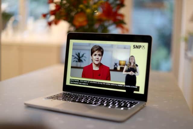 Nicola Sturgeon announced the bonus during a virtual SNP conference (Getty Images)