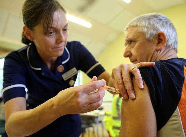 The flu jab uptake has dropped compared to five years ago