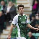 Matthew Hoppe in action for Hibs during a cinch Premiership clash with Motherwell at Easter Road. Picture: Craig Foy/SNS Group
