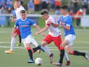 Spartans were hustled and harried by a superfit Rangers B in their Lowland League opener at Ainslie Park. Picture: Mark Brown