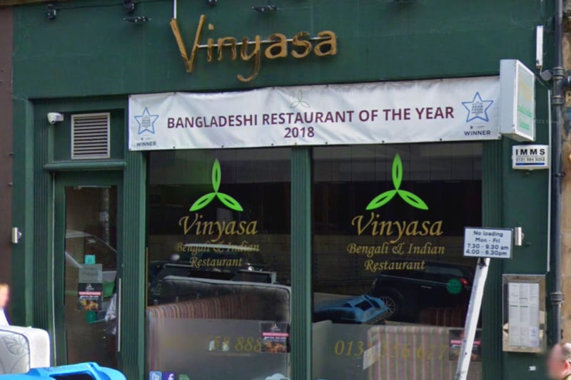 With a name associated with yoga, Vinyasa can be found in St Mary's Street, just off the Royal Mile in the heart of Edinburgh's Old Town. It serves Indian and Bangladeshi cuisine and comes highly praised.