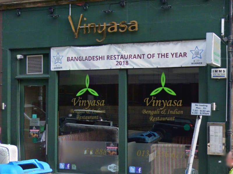 With a name associated with yoga, Vinyasa can be found in St Mary's Street, just off the Royal Mile in the heart of Edinburgh's Old Town. It serves Indian and Bangladeshi cuisine and comes highly praised.