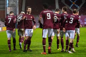 Hearts extended their lead to 12 points at the top of the Championship. Picture: SNS
