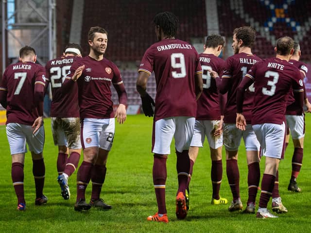 Hearts extended their lead to 12 points at the top of the Championship. Picture: SNS