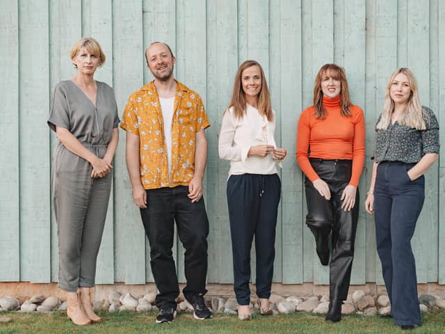 From left: Spey partners Eleanor Bradford, Rob Mathie, Marion Cordiner, founder Jennifer Robertson and Emma Scott. Picture: contributed.