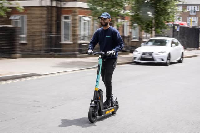 An electric scooter is used legally in London as part of a year-long trial (Picture: Leon Neal/Getty Images)
