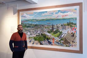Nicholas Martin with his piece 'Edinburgh'