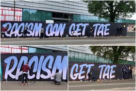 'Racism can get tae...' mural spotted in London Road, Edinburgh on Tuesday, June 9