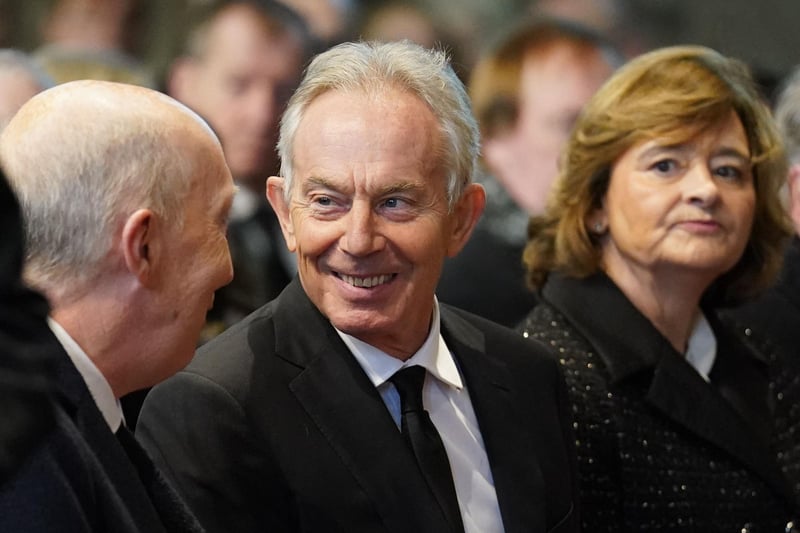 Former Prime Minister Tony Blair and his wife Cherie Blair were also there.