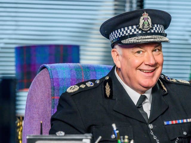 Chief Commissioner Cameron Miekelson (Jack Docherty) in Scot Squad