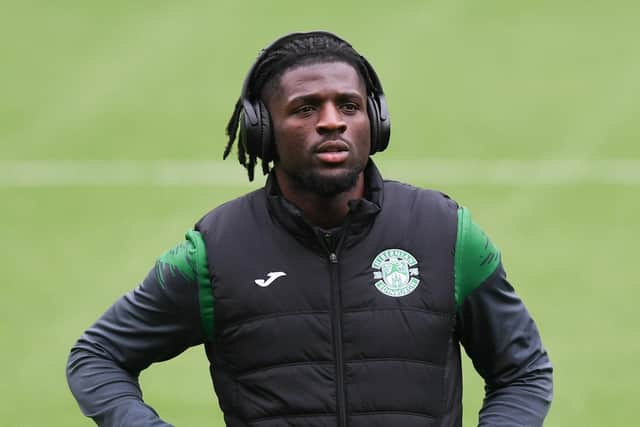 Rocky Bushiri is targeting a return to action in the post-split fixtures for Hibs