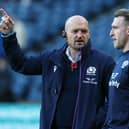 Scotland headcoach Gregor Townsend  and Stuart Hogg during the Autumn Nations.  (Photo by Craig Williamson / SNS Group)