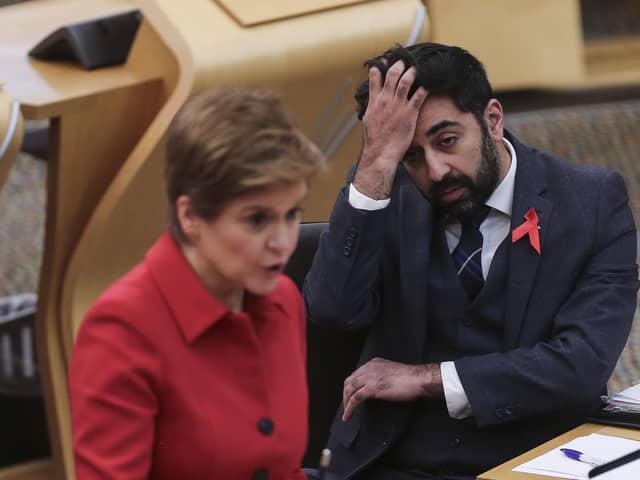 Humza Yousaf appears to be leading the race to replace Nicola Sturgeon as SNP leader and First Minister (Picture: Fraser Bremner/pool/Getty Images)