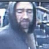 Police issued this image of a man they believe may be able to assist with their inquiries into the incident on an X55 bus from Dunfermline to Edinburgh on October 12, 2022.