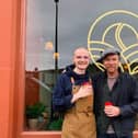 A-lister Ewan McGregor, right, popped into Cappuccino in Edinburgh for a cup of coffee. Photo: Cappuccino