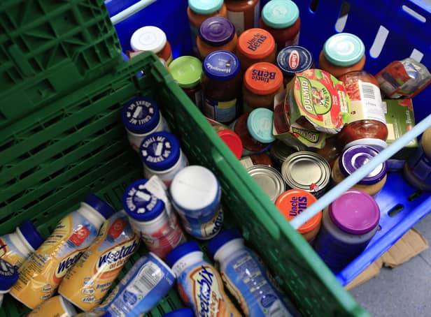 Stocks of food at a Trussell Trust foodbank. PA