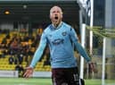 Liam Boyce after scoring for Hearts at Livingston.