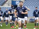 Rory Sutherland suffered a shoulder injury during Scotland's win over France in Paris last month. Picture: Jane Barlow/PA