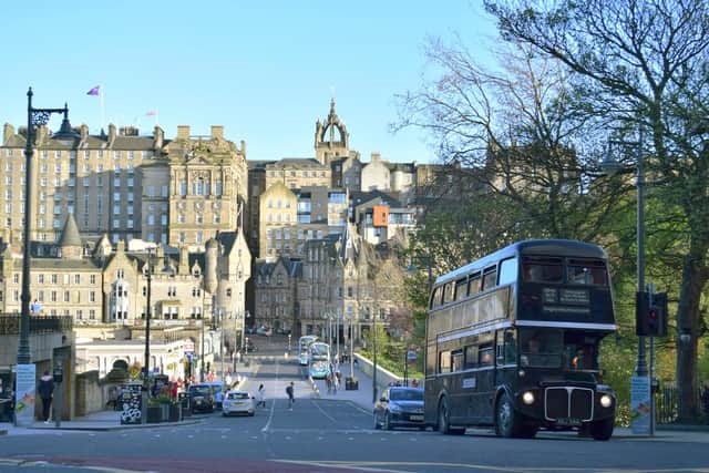 Traffic in Edinburgh has fallen by more than 75 per cent.