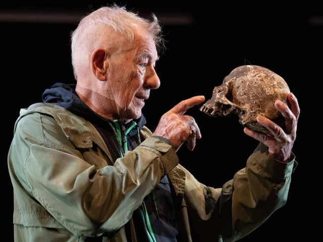 Ian McKellen as Hamlet at the Theatre Royal Windsor, in 2021