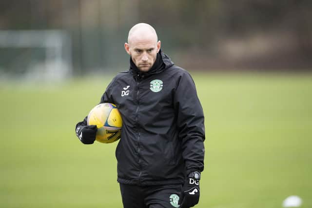 David Gray takes training at Hibs today and will now be in charge for the cup final
